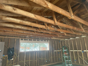 Alaska Mobile Sandblasting Ceiling Project Before Blasting