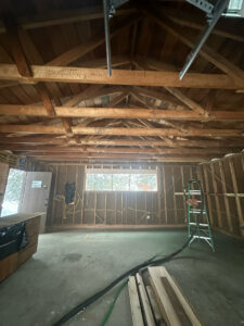Alaska Mobile Sandblasting Ceiling Project Before Blasting