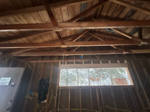 Alaska Mobile Sandblasting Ceiling Project Before Blasting