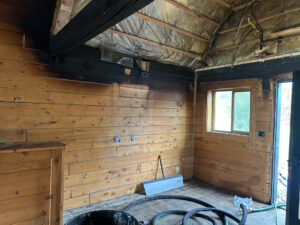 Alaska Mobile Sandblasting Fire Damage Before Blasting