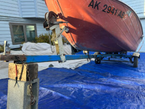 Alaska Mobile Sandblasting John Boat Project Before Blasting